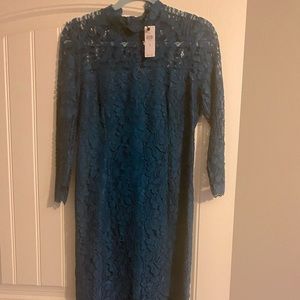 Anthropology Lace Overlay Dress